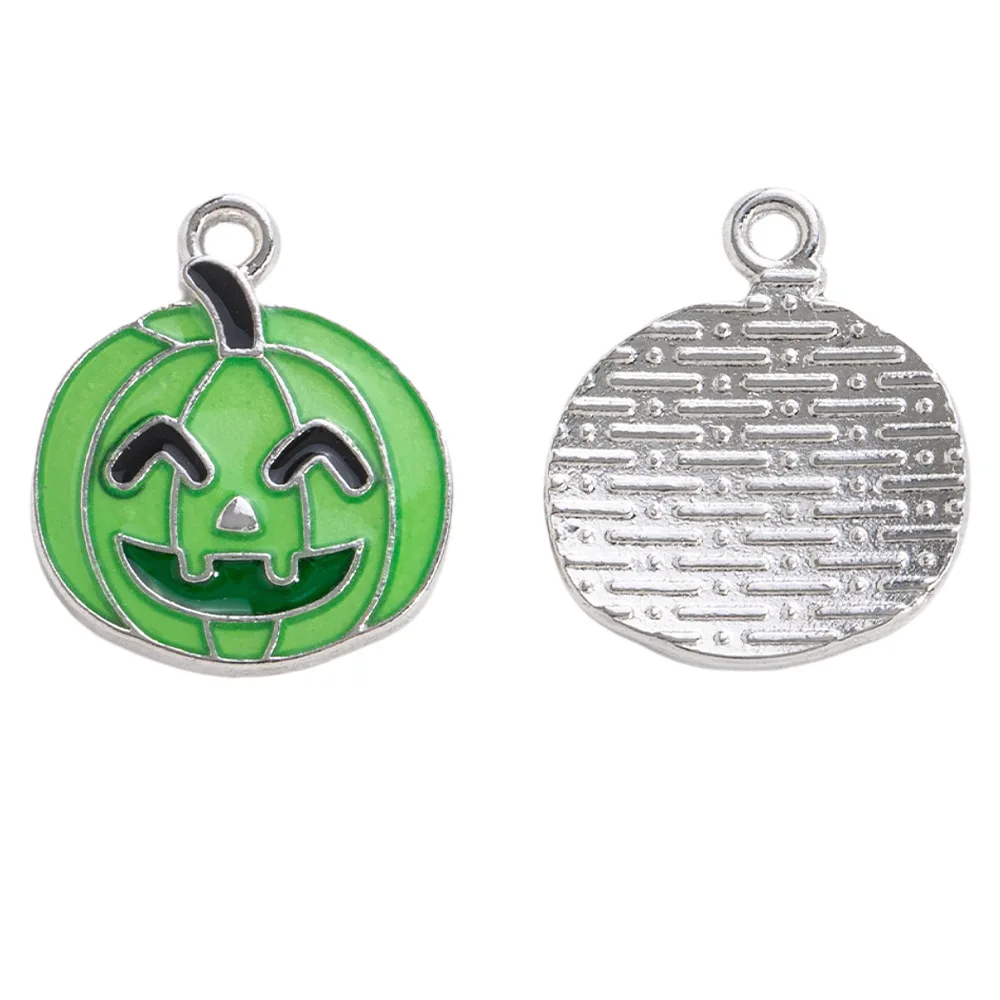 Accessori per gioielli in lega con ciondolo luminoso di Halloween, collana braccialetto fai da te creativa artigianale, zucca