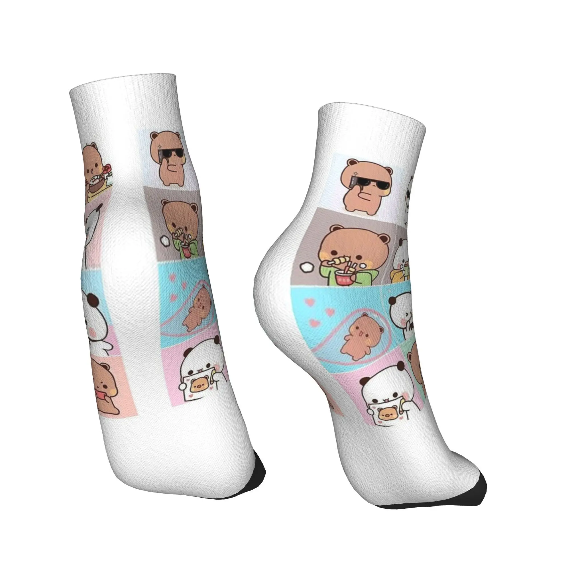 Toutes saisons bubu dudu-Panda Bear Hugs Love Chaussettes Harajuku Sport Tube central Chaussettes doux Hip Hop Bas pour hommes femmes