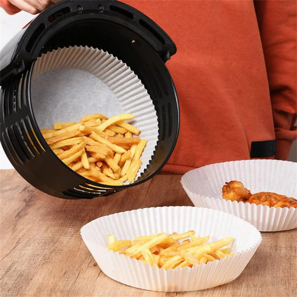 Air Fryer Parchment Paper Liners Non-Stick Oil-Proof Disposable Air Fryer Liners Basket Kitchen Baking Paper Mat A