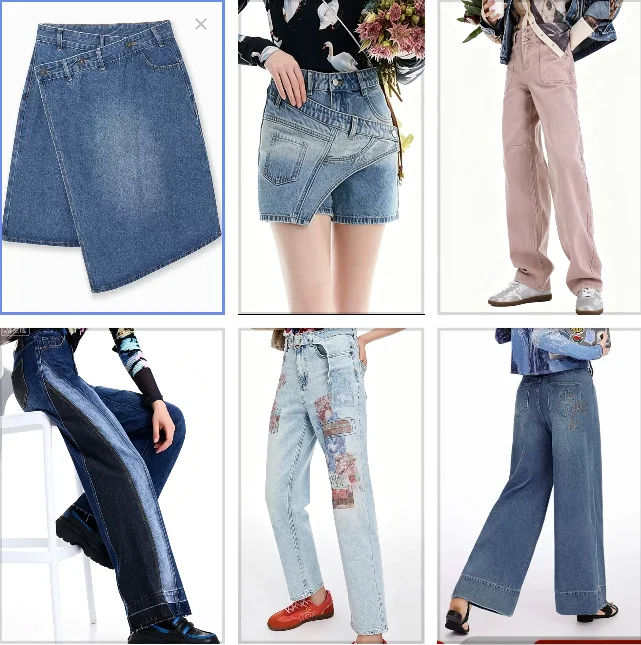 New Spanish printed slightly elastic casual jeans for foreign trade original order