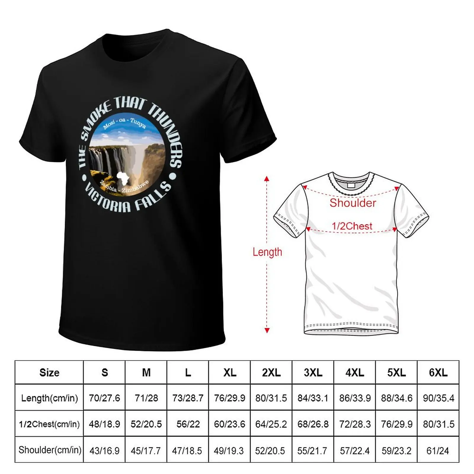 Victoria Falls T-Shirt Functional Casual Short Sleeve Tee