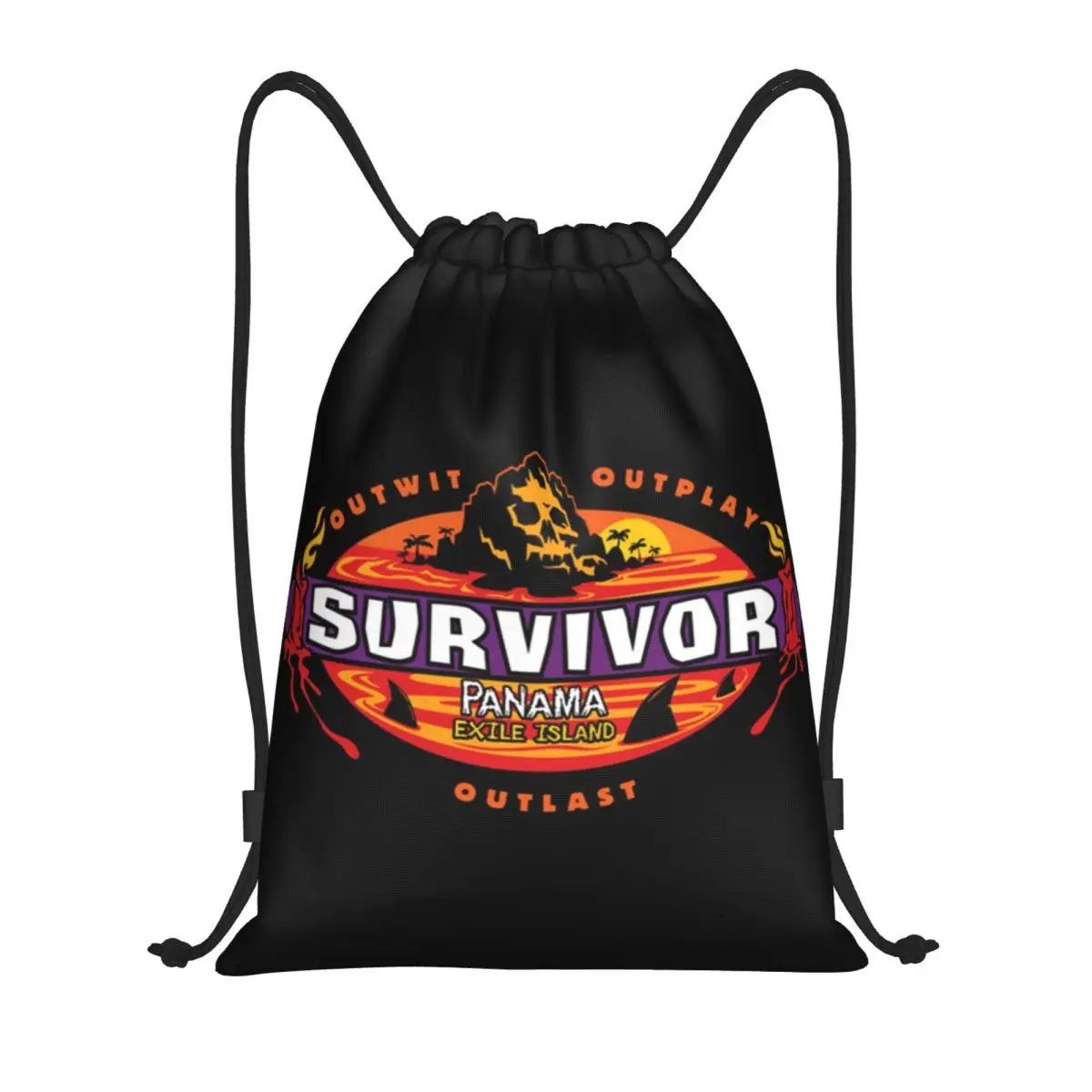 

Reality TV Survivor Панама Сумки на шнурке Женщины Мужчины Портативный спортивный спортивный рюкзак для спортзала Тренировочные рюкзаки