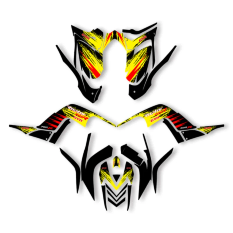 

DSMTECH Custom Motorcycle Graphics Enduro Decals Stickers Kits For YAMAHA 2006 2007 2008 2009 2010-2012 RAPTOR 700 007