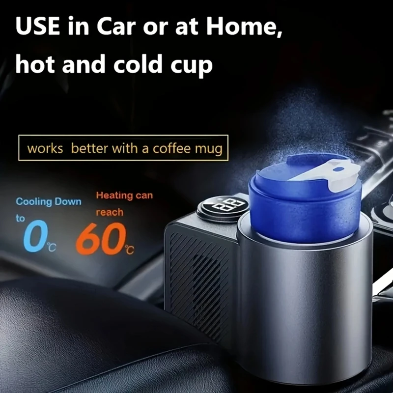 Smart Car Cup Holder Cooling Auto Cup Drink Holder For Camping Travel Driving Beverage Cans Cooler