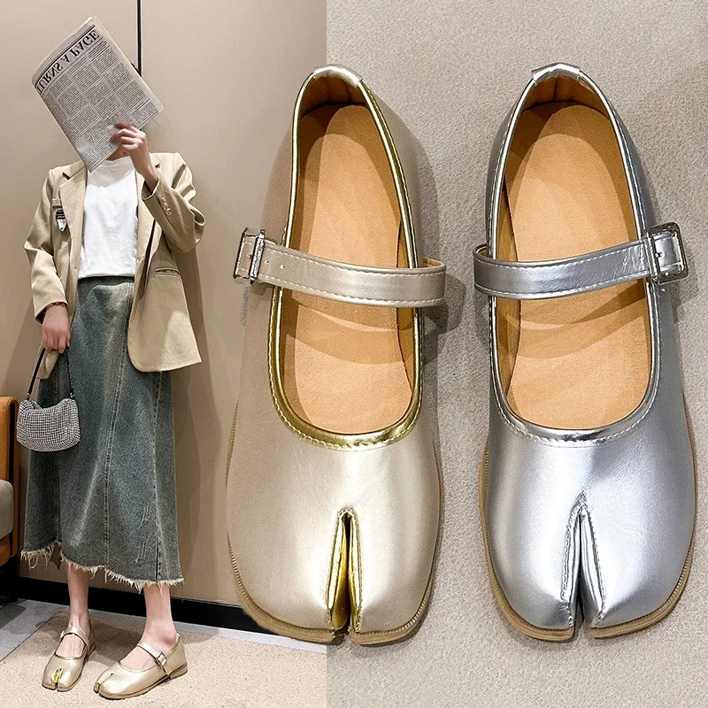 Spring/Autumn Fashion Retro Toe Women's New Low Top Shoes Luxury Buckling Ballet Flats designer Women's Shoes Zapatos De Mujer