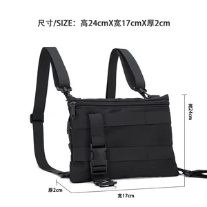 Mini Punk Hip Hop Tactical Backpack for Men and Women, Crossbody Bag, Casual Functional Message Bag, Techwear Style, 2024 12 Main Sales Tech Backpack - №10