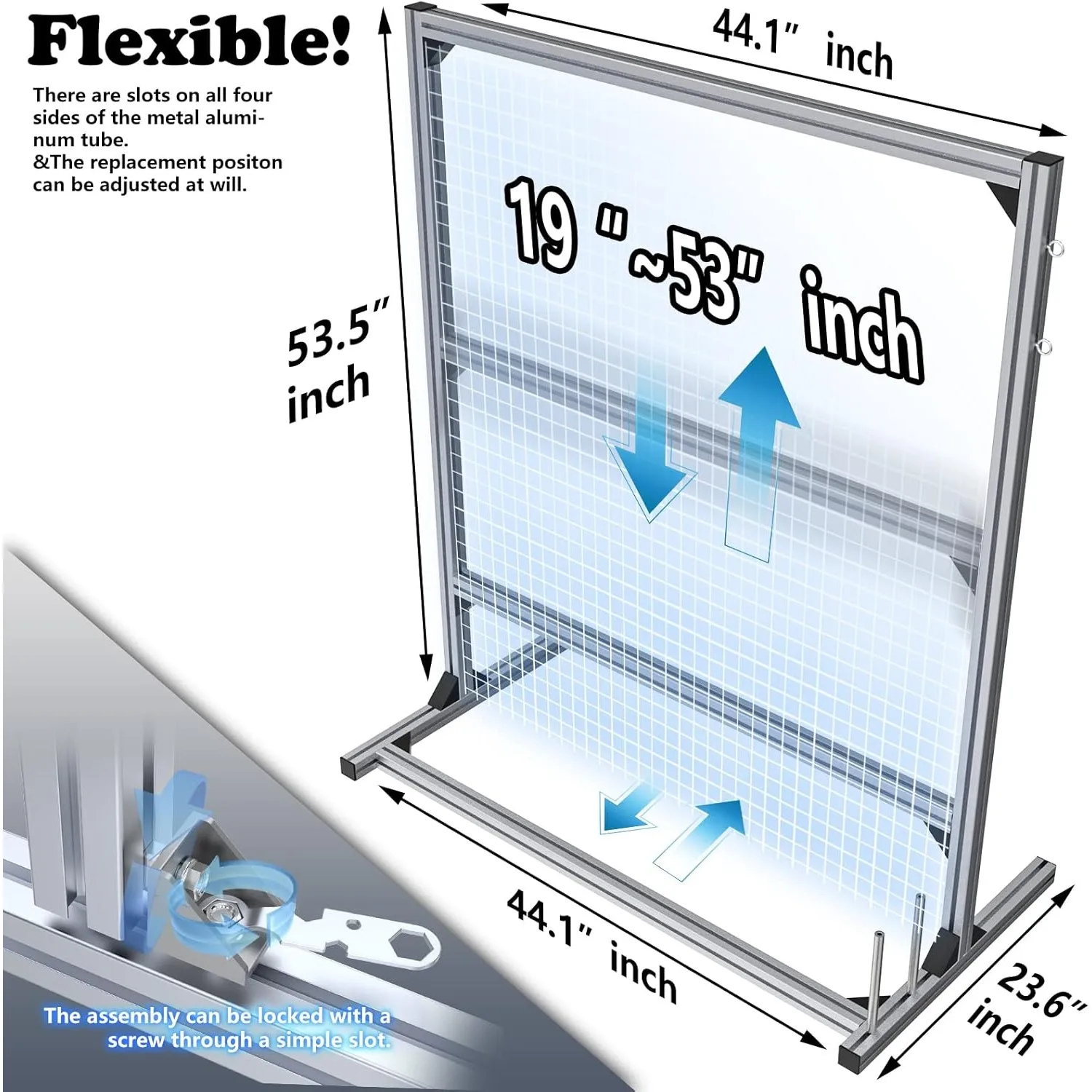 Rug Tufting Frame Kit Aluminum Metal Tufting Frame for Rug Making Primary Tufting Cloth Stand Tufting Fabric Rug