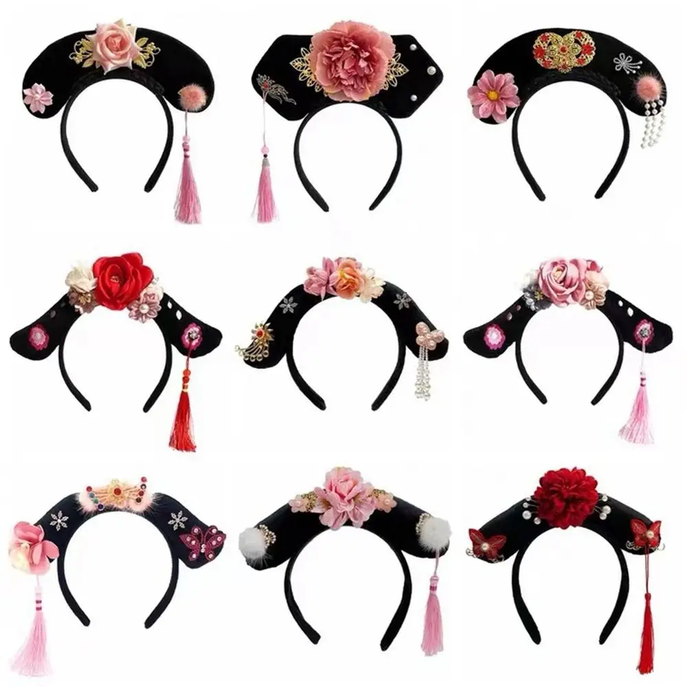 Court Headwear Princess Headhoop Tassel Flower Chinese Style Headwear Ancient Style Headwear Hanfu Hair Hoop Antique Headband