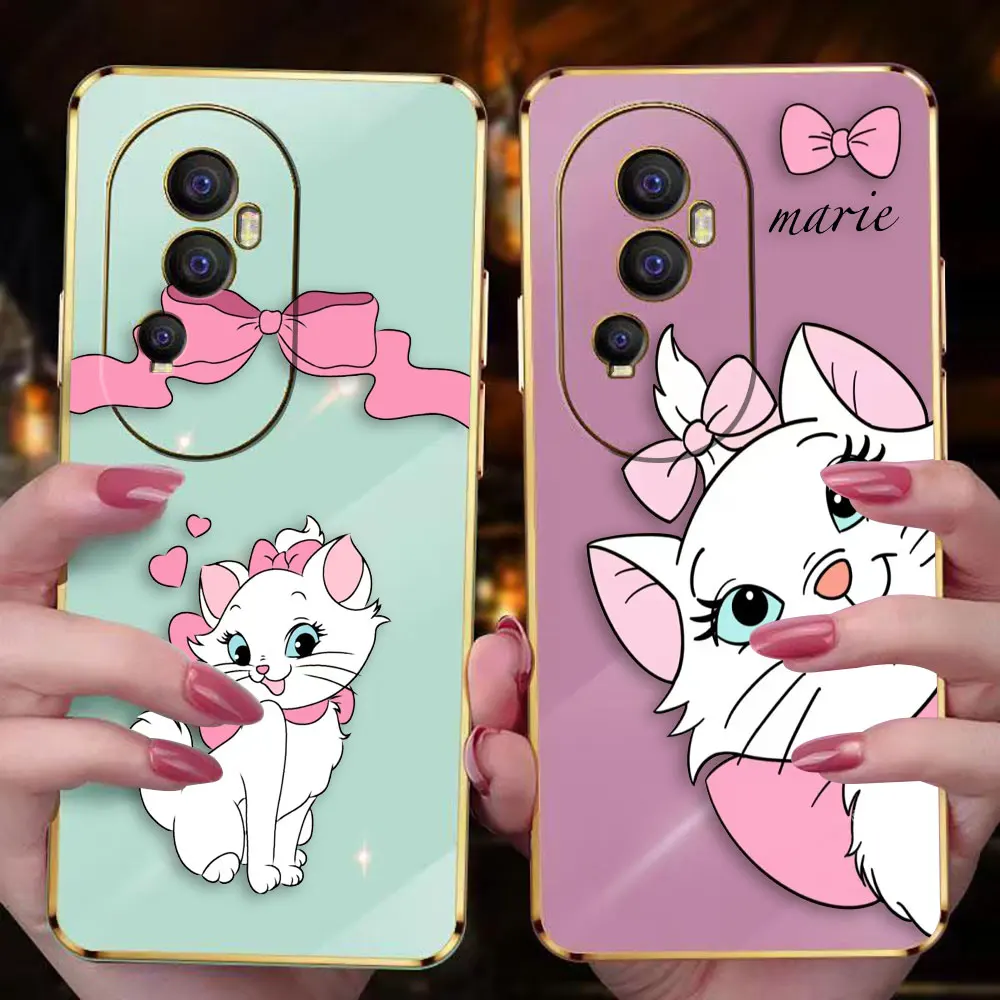 

Cover Smooth E-TPU Phone Case OPPO RENO 2F 4 5 6 6Z 7 7Z 8 8T 10 PRO PLUS 4G 5G FIND X3 LITE Case Funda Cute Pink M-Marie Cat