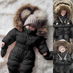 Jumpsuit Jacket Baby Coat Warm Infant Snowsuit Romper Hooded Outerwear Girls Boys Coat&jacket Kid Ski Bib Snow Pants Suits