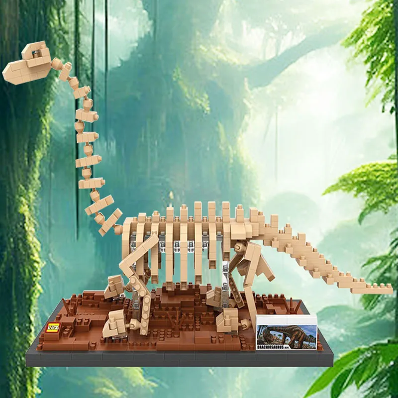 Dinosaur fossil skeleton personality creative layout living room bedroom piece children puzzle building blocks archaeological