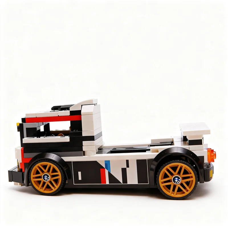 293pcs MOC city Champions 77263 Racing Truck Model Christmas Gift DIY Home Decor Desk Display Shelf Accent Art