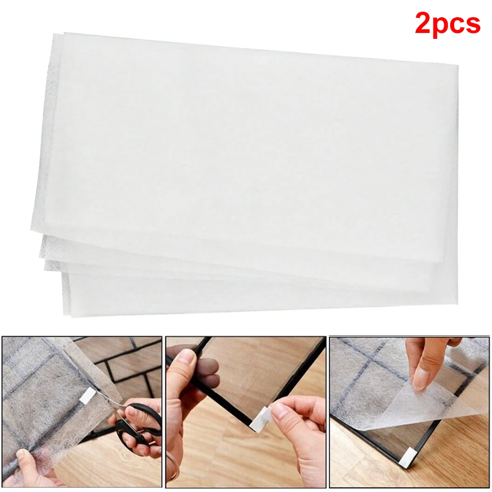 2pcs/bag Replacement Net Mesh Scalable Adhesive Cleaning Air Condition Filter Non-woven Papers Anti-Dust Bedroom Purifying Home