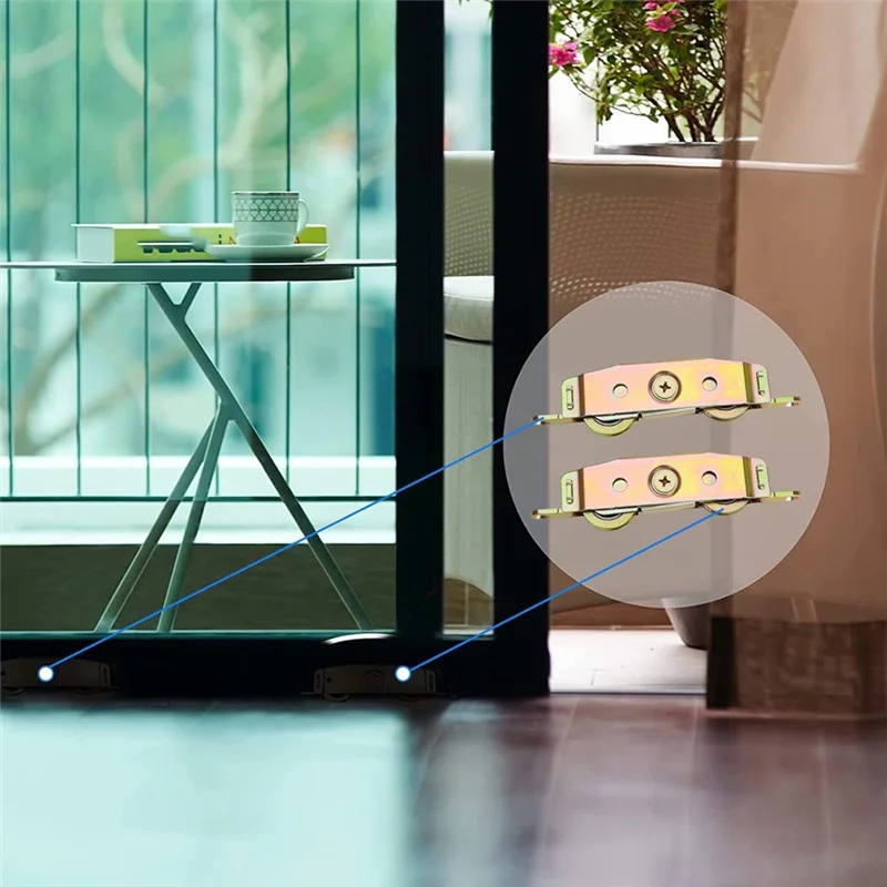 

A11E-Heavy-Duty Sliding Door Rollers,1-1/4 Inch Steel Ball Bearing, Adjustable Sides,2Pcs Set Door Roller For Courtyard Doors