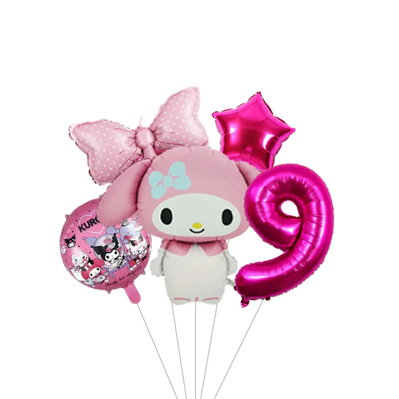 My Melody Rosa Cartoon-Charakter Mylar-Ballon Helium-Ballon für Mädchenparty Babyparty Wanddekoration – Detail 18