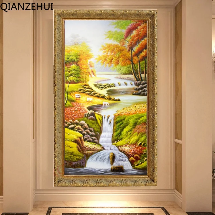 

DIY 5D full Diamond Embroidery,Round Diamond beads Flowing Water Flowing Water Fish decoration rhinestone Diamond painting