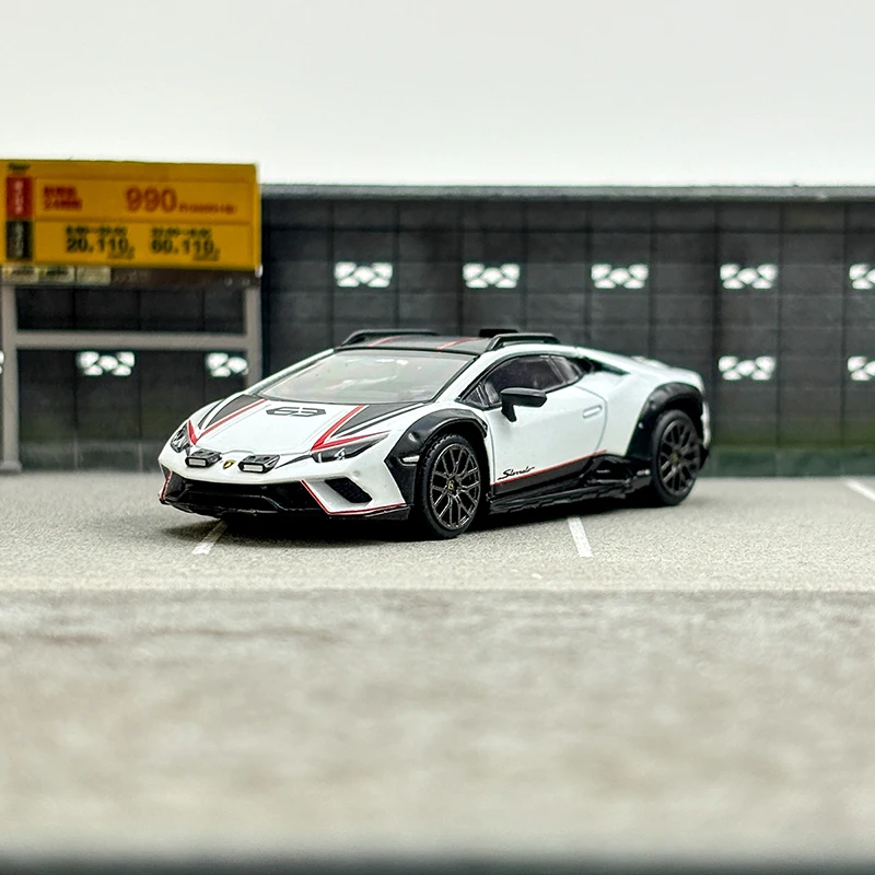 Diecast 1/64 Scale Lamborghini Huracan Sterrato 763# Racing Car Model Alloy Lamborghini Huracan Sterrato Sports Car Model