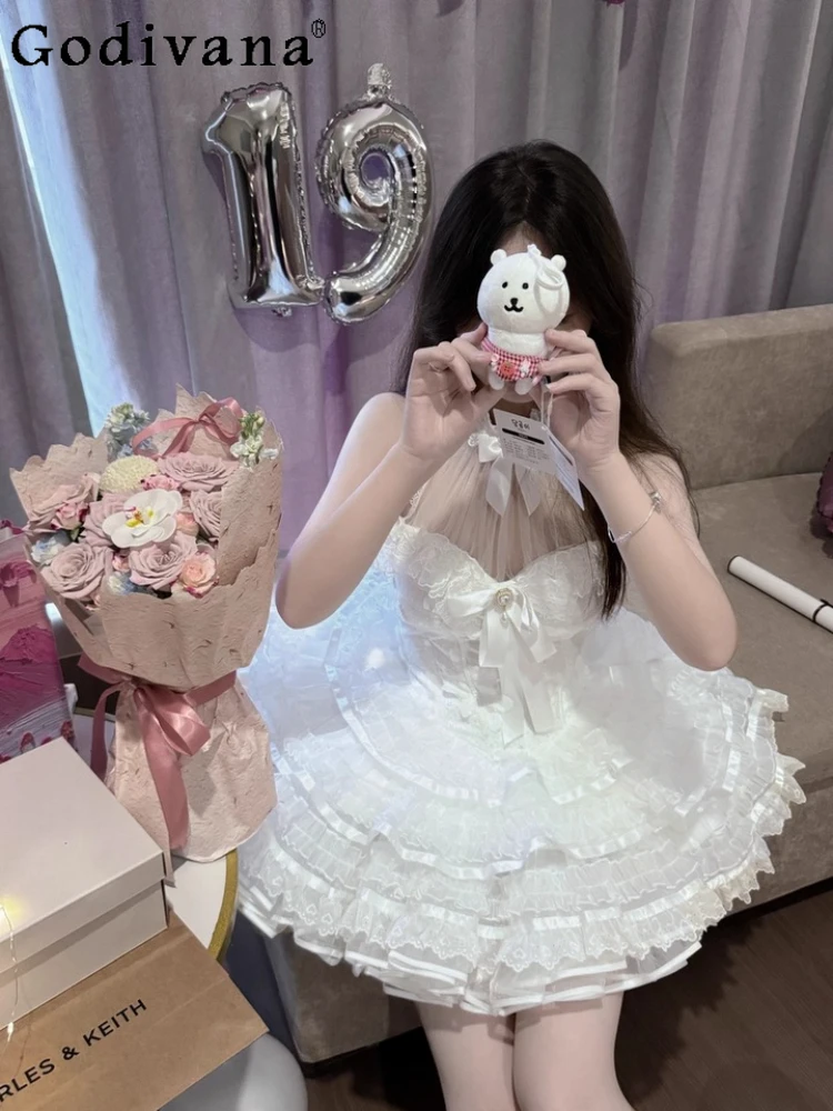 

Japanese Original Lolita Dream Sweet Girl Bar Mitzvah Flower Wedding Dress Birthday Party Lace Bow Cute Doll Princess Dress