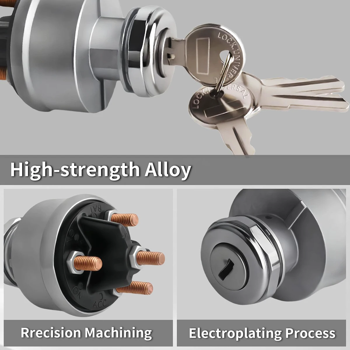 Kit de montagem de interruptor de ignição com cilindro de fechadura de 4 portas e 4 chaves para Peterbilt 379 377 359 378 349 385 362 23-08598 23-09994C268