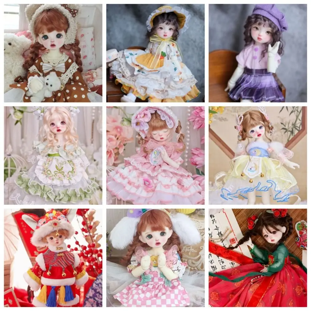 New Lolita 1/6 BJD Doll Outfit Set Retro Cute Maid Dress Chinese-style Pretty Girl Toy Gift (No Dolls or Shoes)