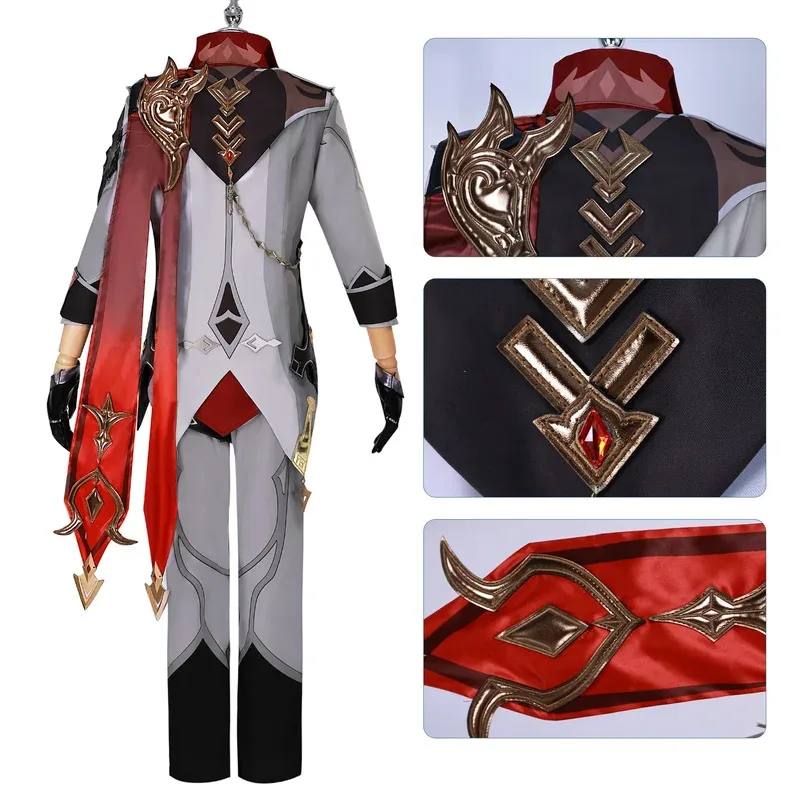 

DY20Genshin Impact Tartaglia Childe Косплей Костюм Униформа Парик Плащ Полный комплект Хэллоуин Comic Con Аниме Сценическое мероприятие