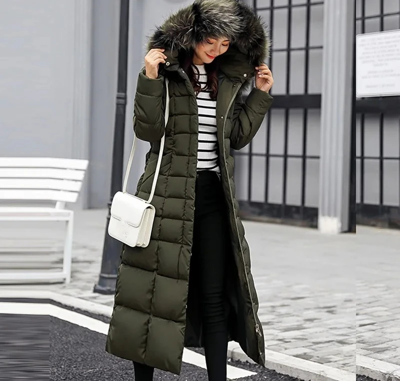 

Winter Clothes Women Fur Parkas Quilted Jackets For Women Thicken Warm Long Coat Jacket Clothing Hooded Autumn Clothes