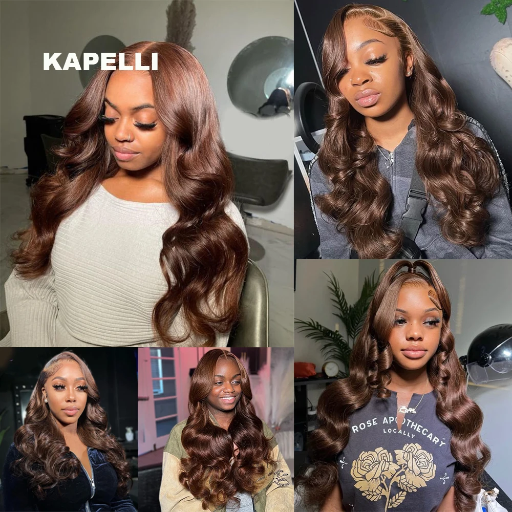 Body Wave Echthaar-Bündel mit 4x4 13x4 Frontal Deep Middle Part HD Lace Closure 12A Brasilianisches Rohhaar-Bündel mit Verschlüssen – Detail 3