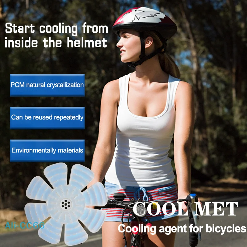 【M】ورقة تبريد خوذة صيفية قبعة بطانة حماية من الحرارة حزمة ثلج قابلة للطي أداة متعددة الوظائف لركوب الدراجات والمشي لمسافات طويلة والتخييم