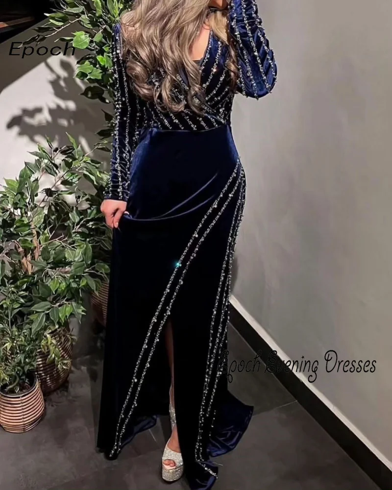 Epoch Luxury Evening Dress Elegant Straight Square Collar Sequined Arabia Empire Custom Made Cocktail Prom Gown Sexy Women