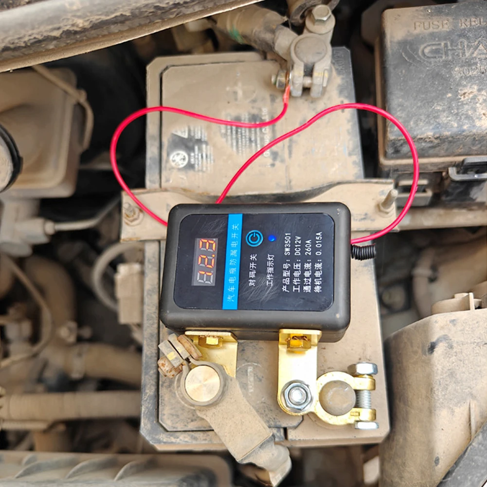 

DC 12V Automatic Power Shut Off Switch Disconnect Switch 260A Remote Battery Cut Off Switch for Car SUV for Car Truck SUV