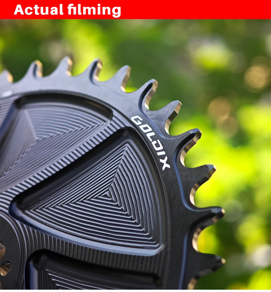GOLDIX 8-Loch-Direct-Mount-AERO-Fahrradkettenblatt, schmal-breit, CNC-gefrästes Aluminium-Kettenrad für Rennrad- und MTB-Kurbelgarnituren – Detail 12