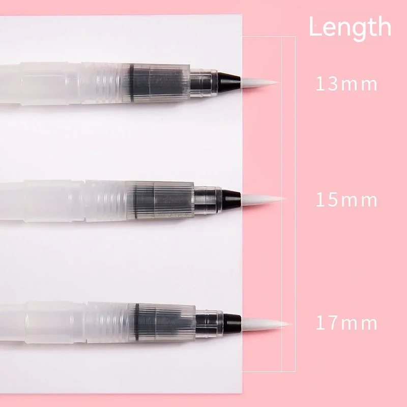 Fountain Pen Type Calligraphy Brushes Metal Soft Weasel Hair Small Regular Script Brush for Student Painting Writing