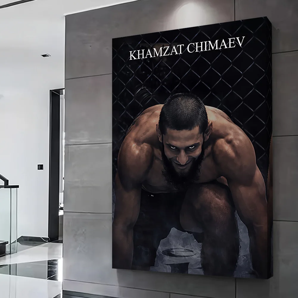 Relentless Focus – Khamzat Chimaev Poster Customizable Printed Canvas Painting Wall Art Gift for Room Decoration Wand Deko Mural