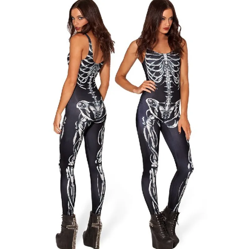 Costumes d'Halloween sexy de haute qualité pour femmes, barboteuses minces, combinaisons de batterie à motif 3D, modules assiste, combinaison de batterie, mode