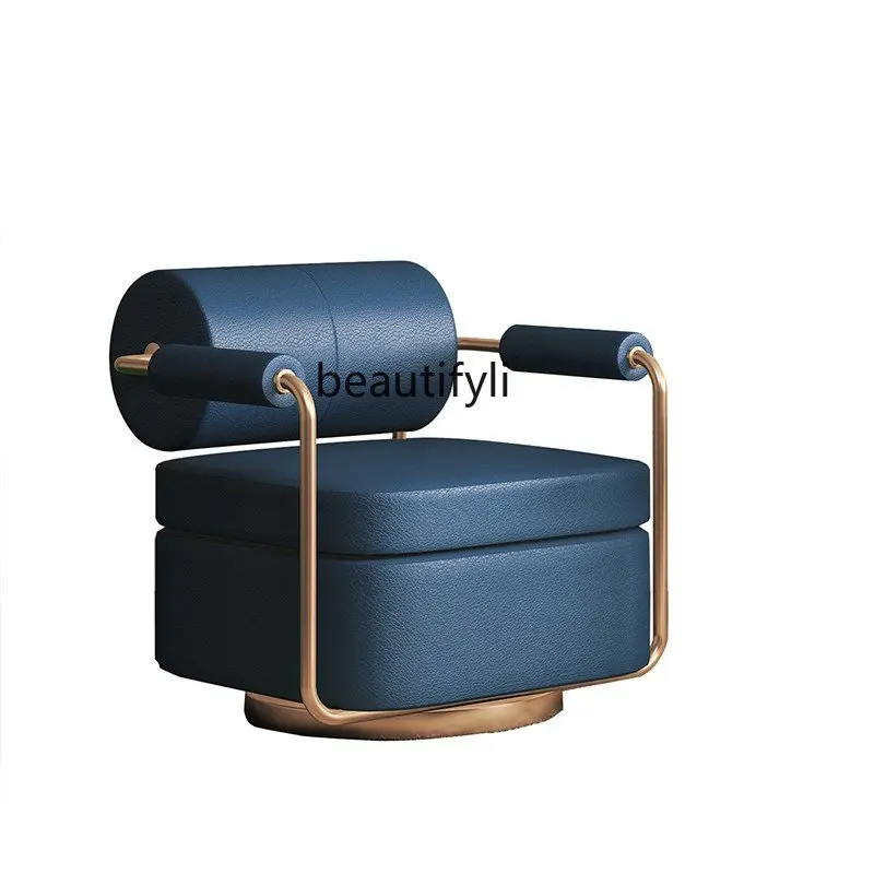 

zq Matte Fabric Leather Casual Cool Cylinder Design Single-Seat Sofa Chair