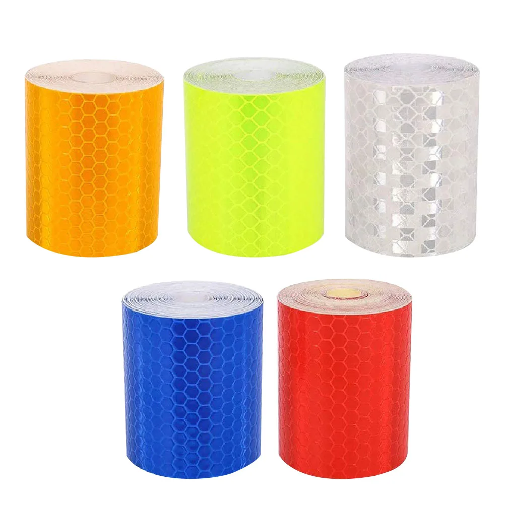 

Reflective Stickers 5 Rolls Car Strip Tape Warning Reflection Bike Auto Practical No Residue Security