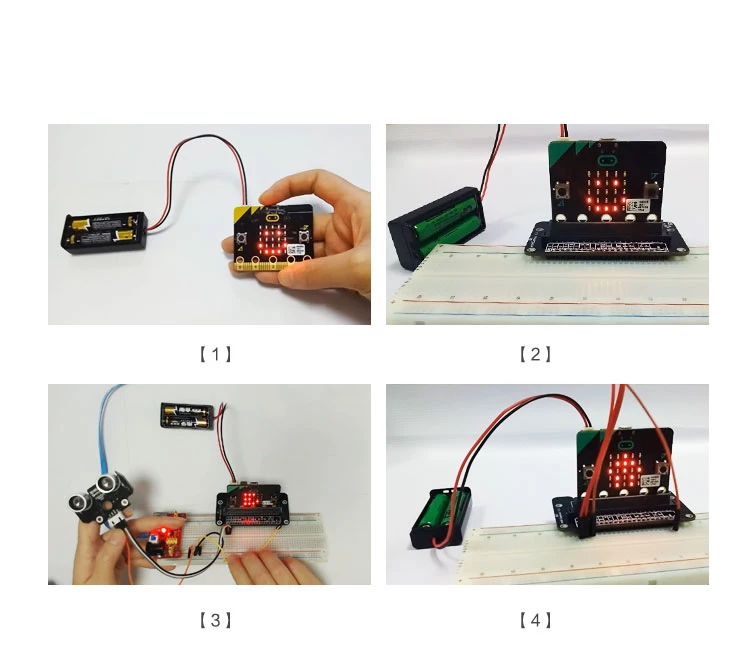 10pcs For micro:bit Battery Holder Case Cover Shell for 2pcs AAA Batteries 3V PH2.0 for Microbit Development Board Kids FZ3226