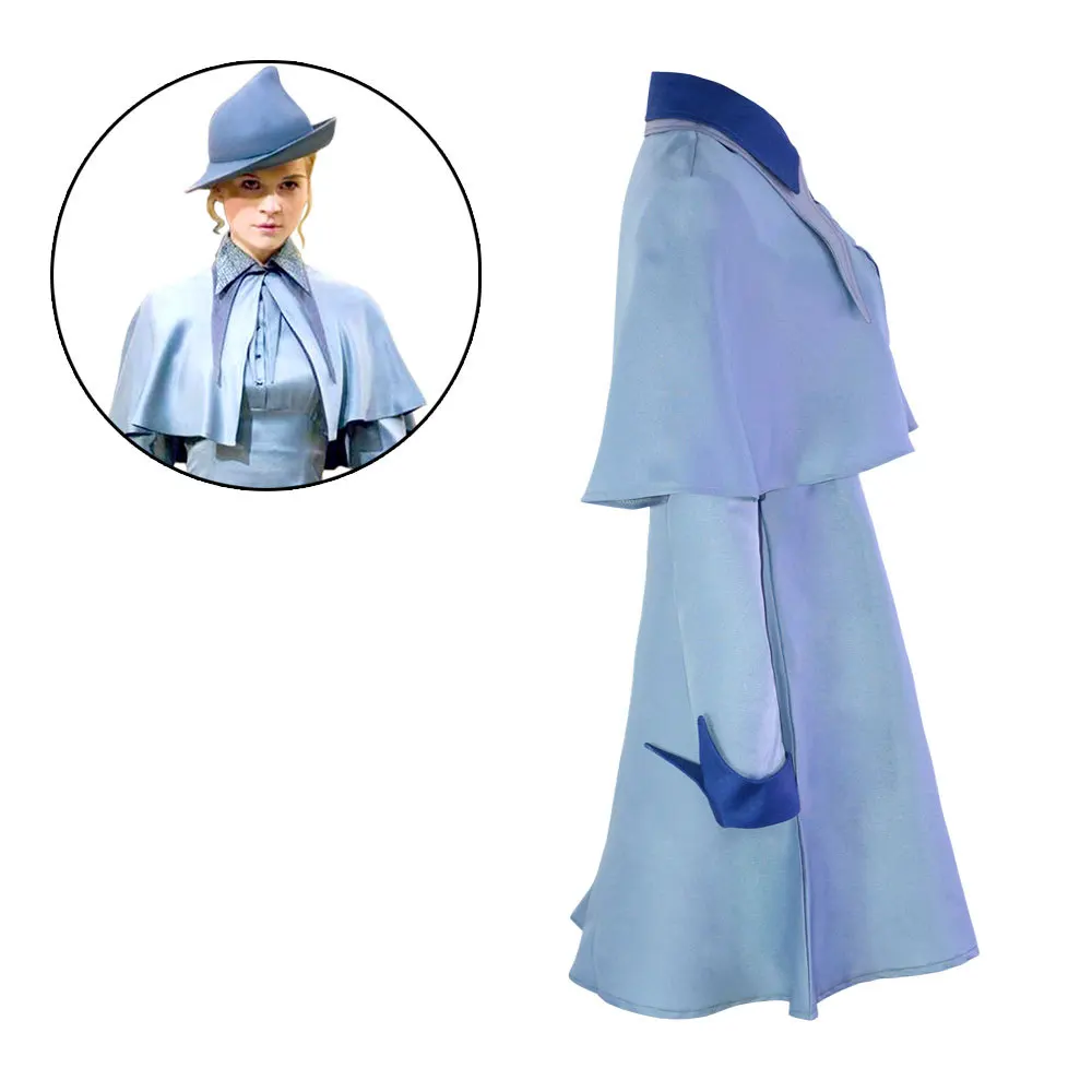 Harryy Potter Cosplay Fleur Delacour School of Magic Halloween Beauxbatons School Uniform Girls Uniform Costume