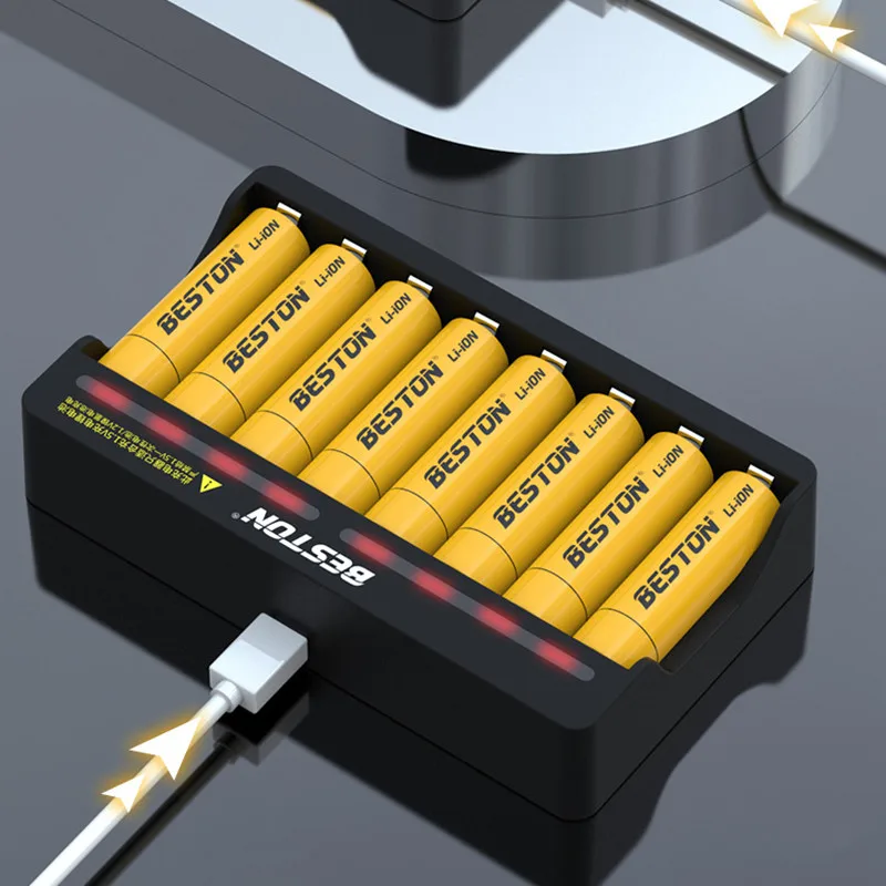 For 1.5v AA AAA Lithium Ion Rechargeable Battery 1.5v Battery Charger With LED Indicator Light Smart Charger