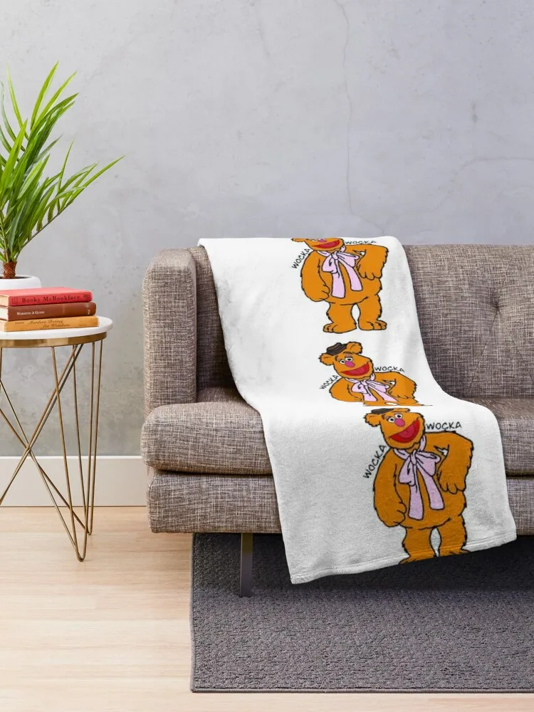 The Muppets - Fozzie Bear Wocka Wocka Throw Blanket For Decorative Sofa Vintage Blankets