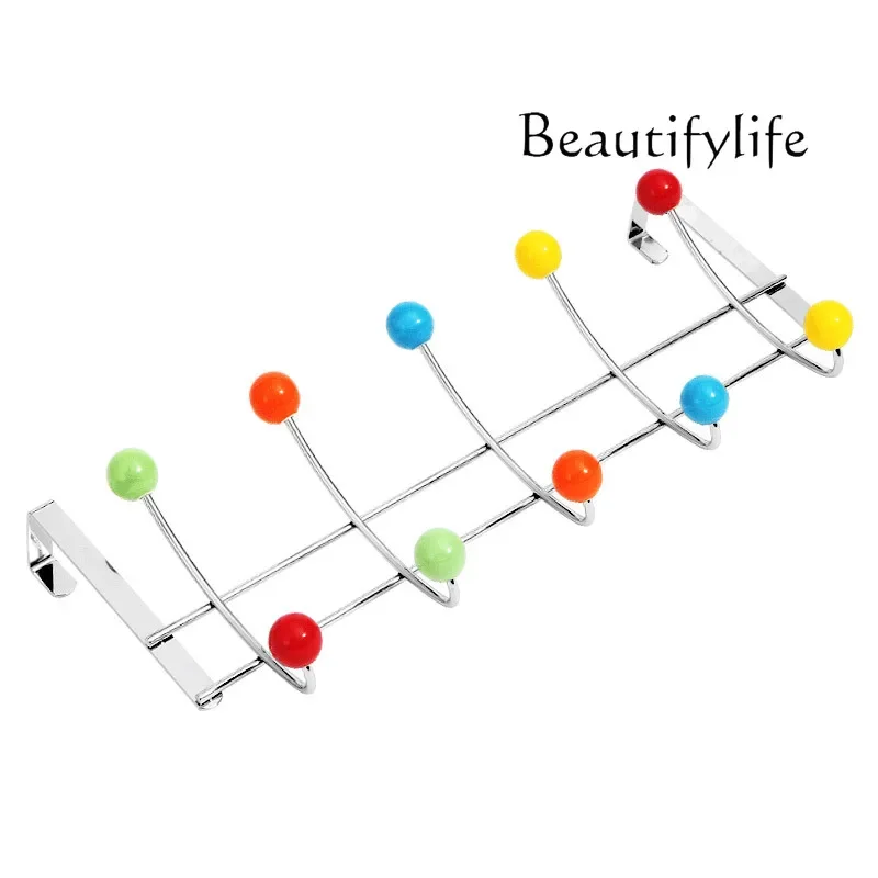 Q Smart Home Wall Mounted Clothing Rack Bedroom Clothing Organizers Hanger Door Coat Racks Without Punching Living Room Storage