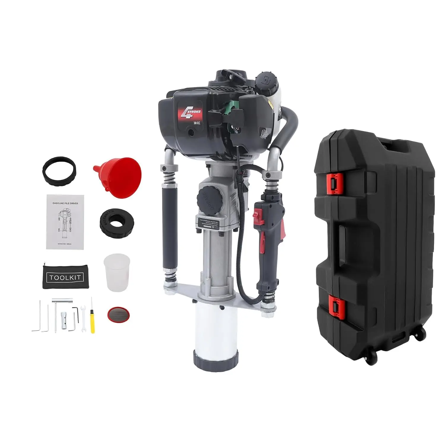 

37.7CC 4 Stroke Gas T Posts Driver 12KW 3000BPM Piling with 2 Piling Heads T&Y Piling Handheld Pile Driver, Customized