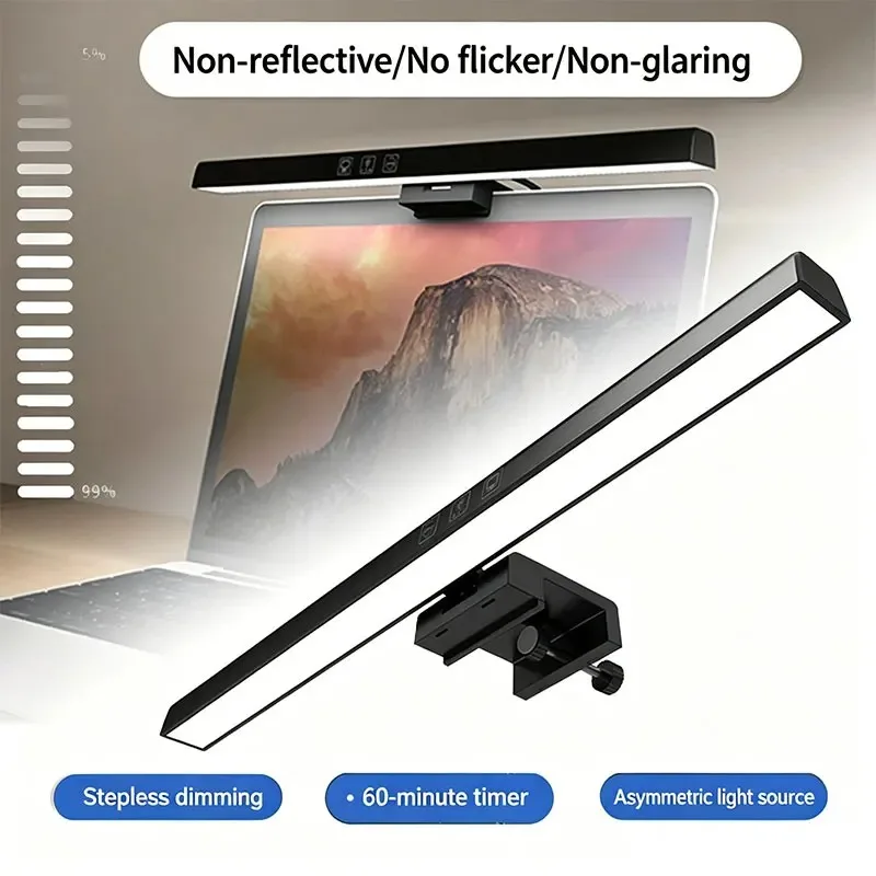 KEBIDUMEI LED Desk Lamp Monitor Light Bar PC Computer Dimmable Screen Light 330mm Office Study Reading Hanging Table Lamp