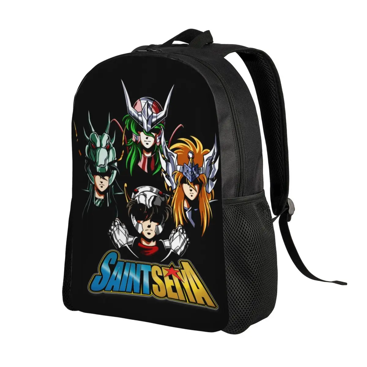 Kustom petualangan Manga Anime Saint Seiya ransel kuliah sekolah tas buku siswa cocok untuk Laptop 15 inci Ksatria zodiak tas