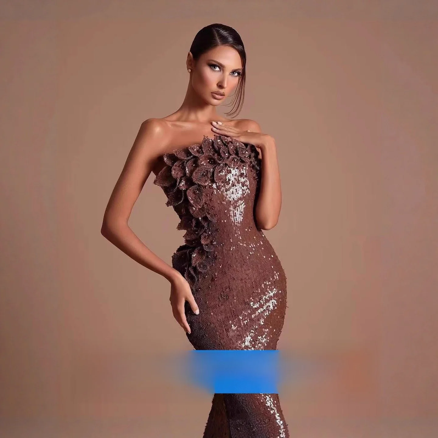 

Сексуальное вечернее платье-бюстье в пол с жемчужной отделкой, элегантное бальное платье с завышенной талией для женщин, модное.