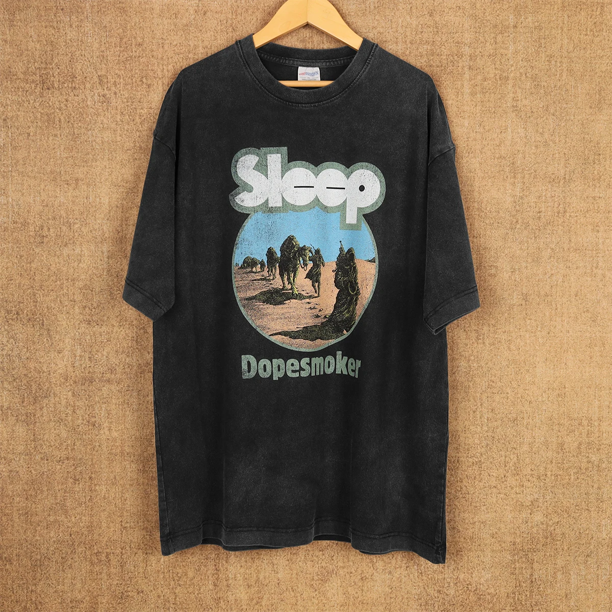 Camiseta de dormir Dopesmoker Metal Rock Band Om Boris Sunn O))) Earth High On Fire Roupas masculinas de manga curta estampada camisa solta