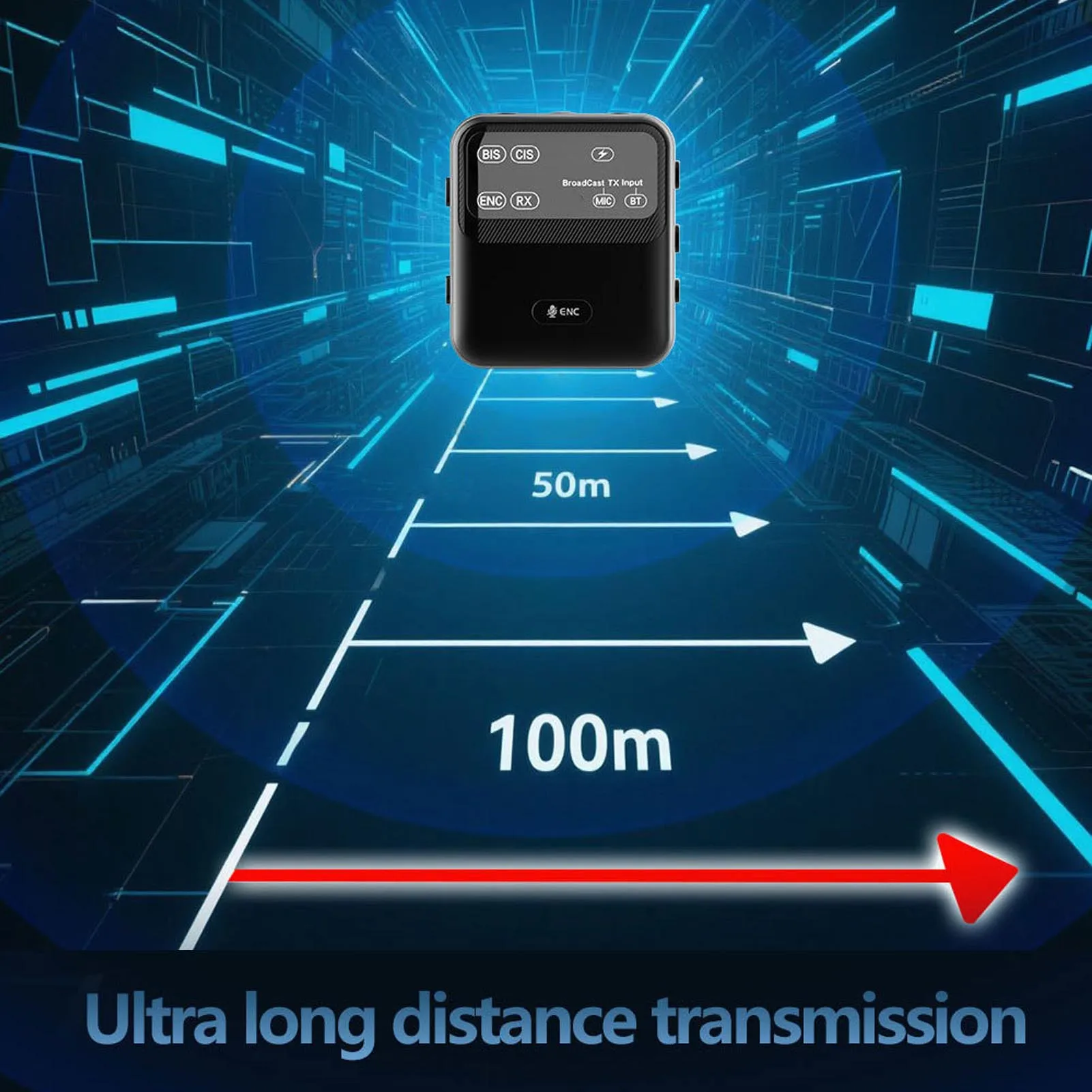 เครื่องรับส่งสัญญาณบลูทูธ 6.0 แบบพกพา HiFi พร้อมระบบตัดเสียงรบกวน ENC แบตเตอรี่ใช้งานได้นาน ช่องต่อ 3.5 มม. สำหรับการนำทาง