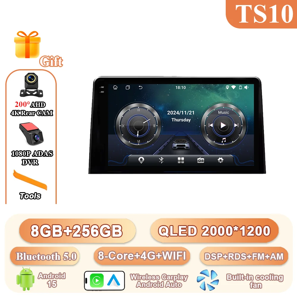 Android 15 Carplay Autoradio Stereo Voor Citroen Berlingo 2019 Peugeot Partner Rifter 2020 Voor Opel Combo Multimedia Video Player