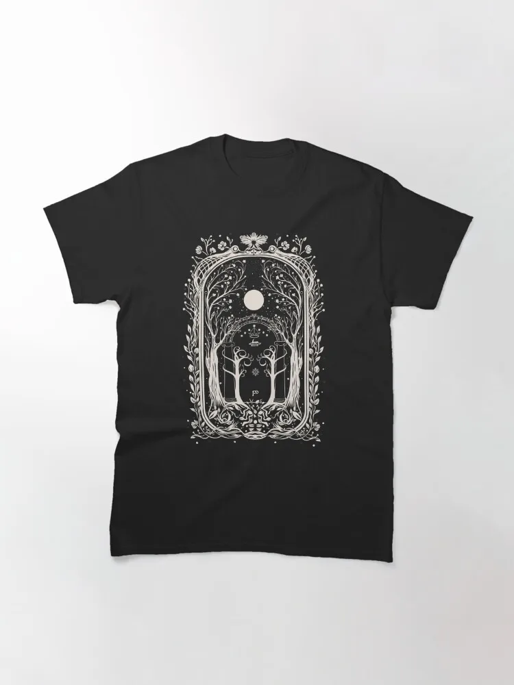 Fantasy Gate to Moria Classic T-Shirt Tees Cotton Male T Shirt Simple Style On Sale