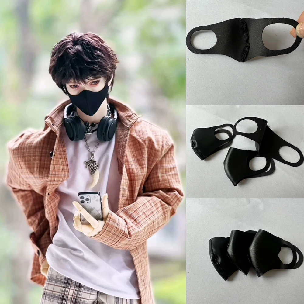D09-P666-1 children handmade toy uncle ID75 uf75 BJD Doll Accessories Black mask 1pcs